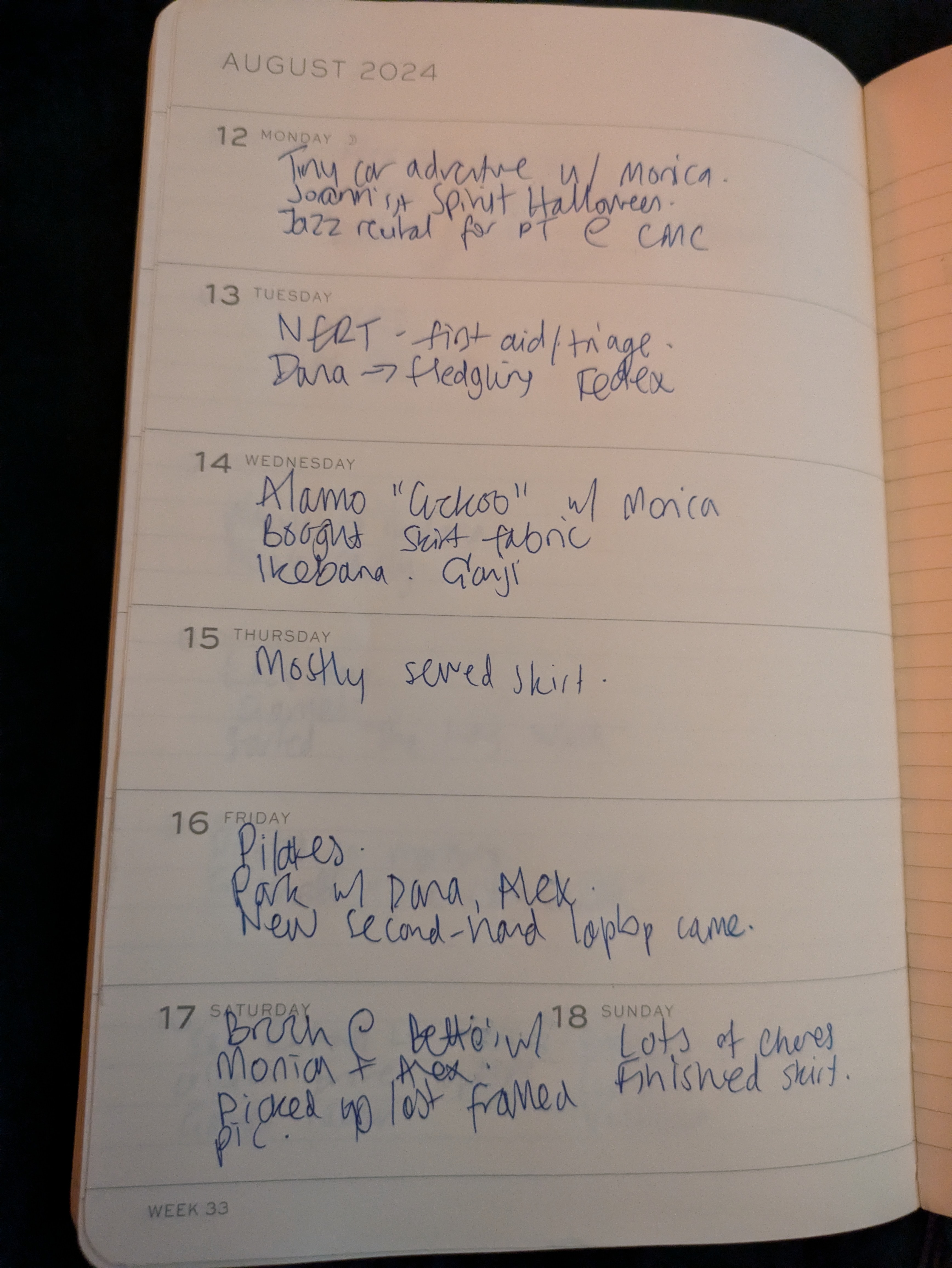 A regular boring week in August