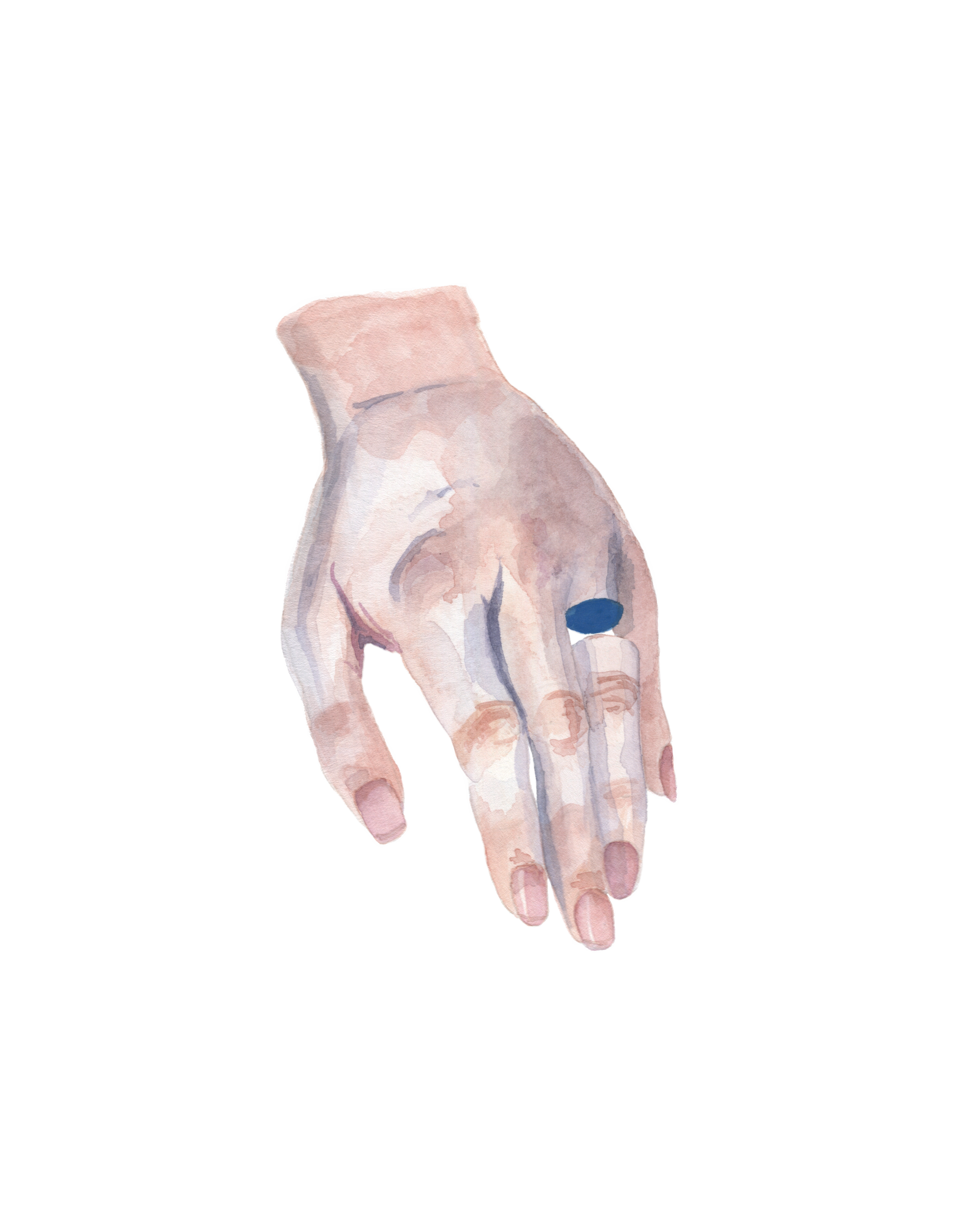 Safety Net. Watercolour on paper, 20.32 x 25.4cm. A promise and a commitment.