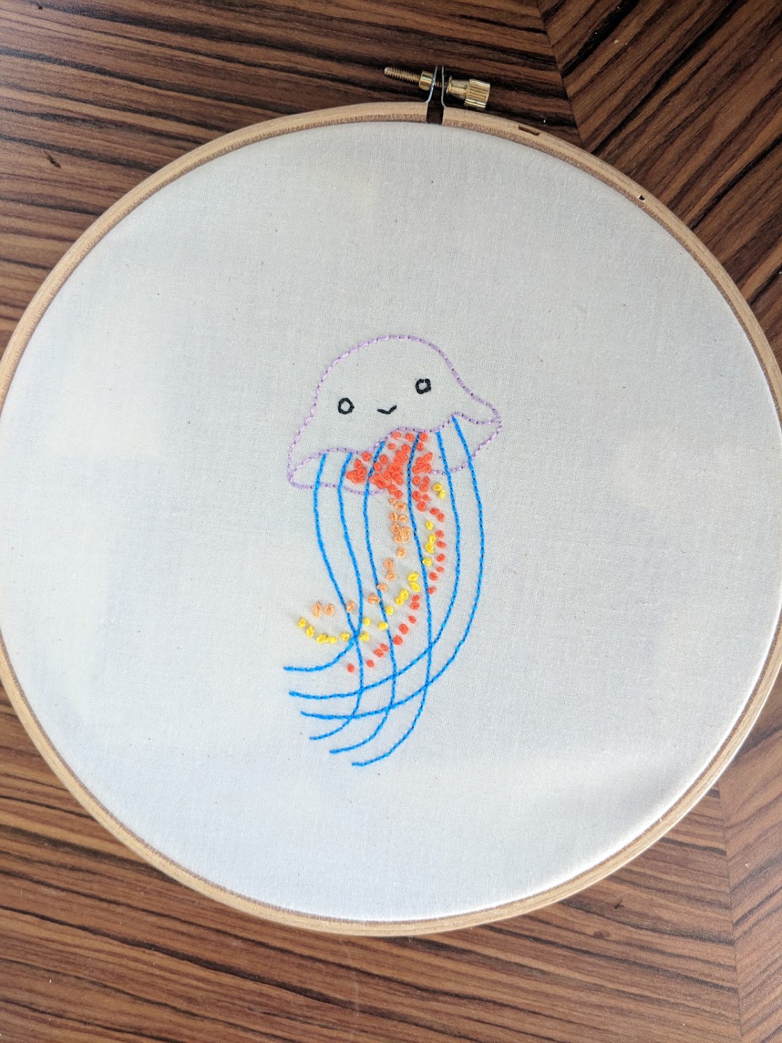 Jellyfish embroidery.