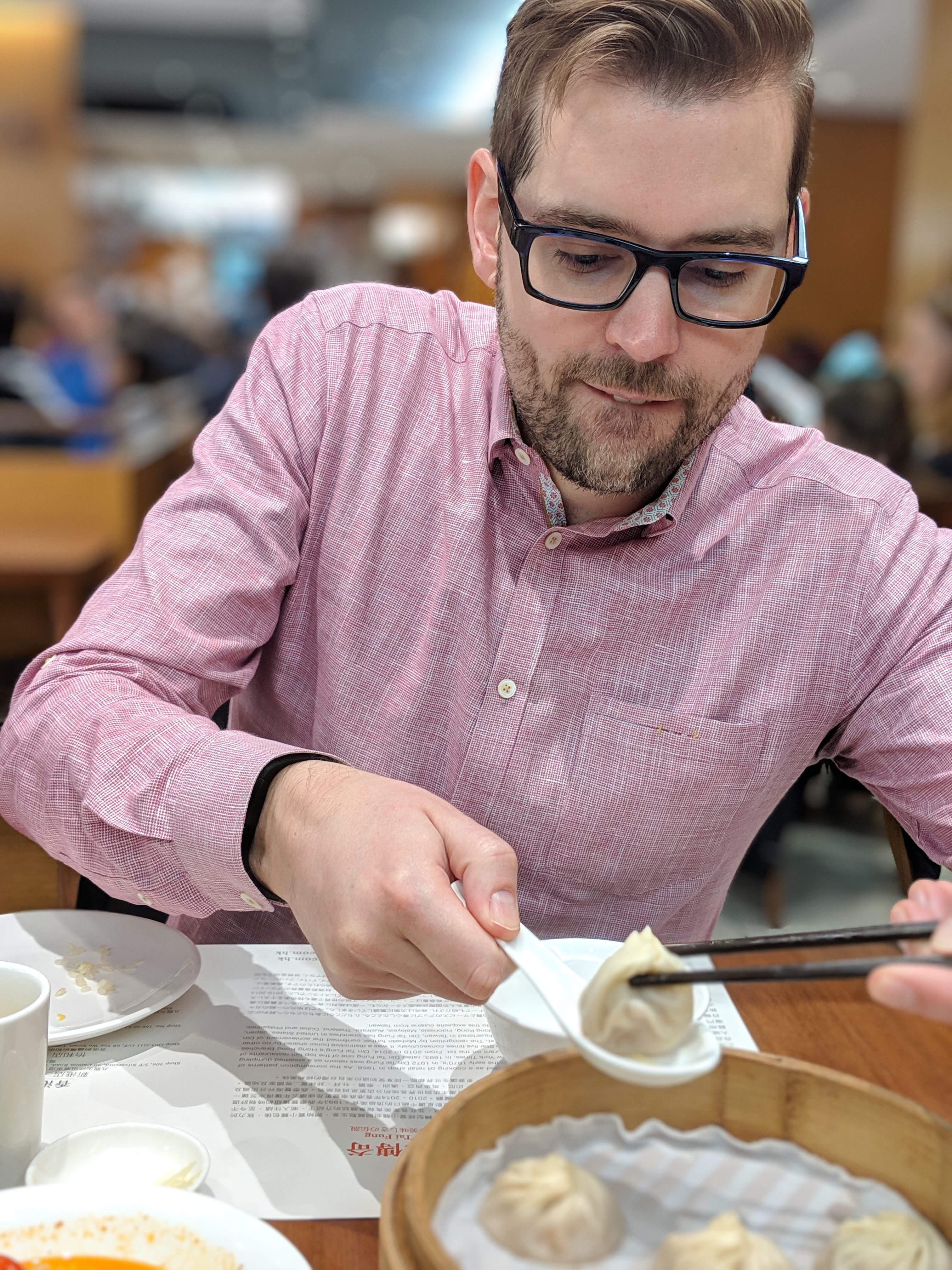 Alex in his dim sum element
